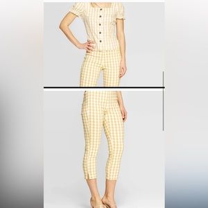 Who What Wear Gingham Trouser NWOT
